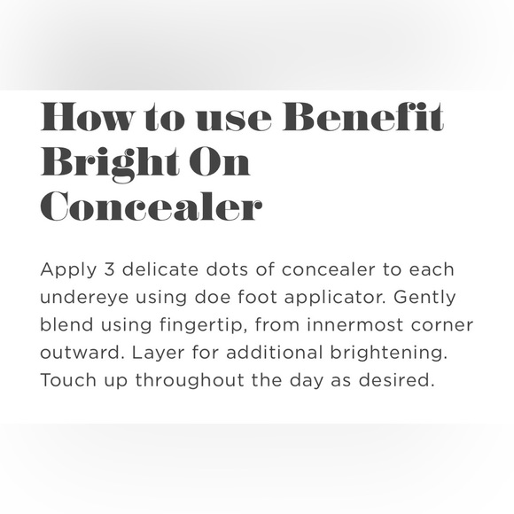 NIB BENEFIT cake less concealer boieeing .. shade: big mood. Fair cool - Picture 4 of 5